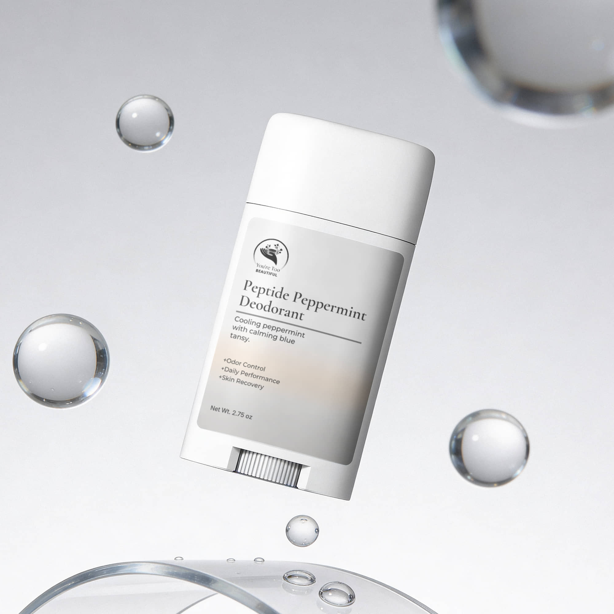 2 Pack Peptide Peppermint Deodorant for Freshness