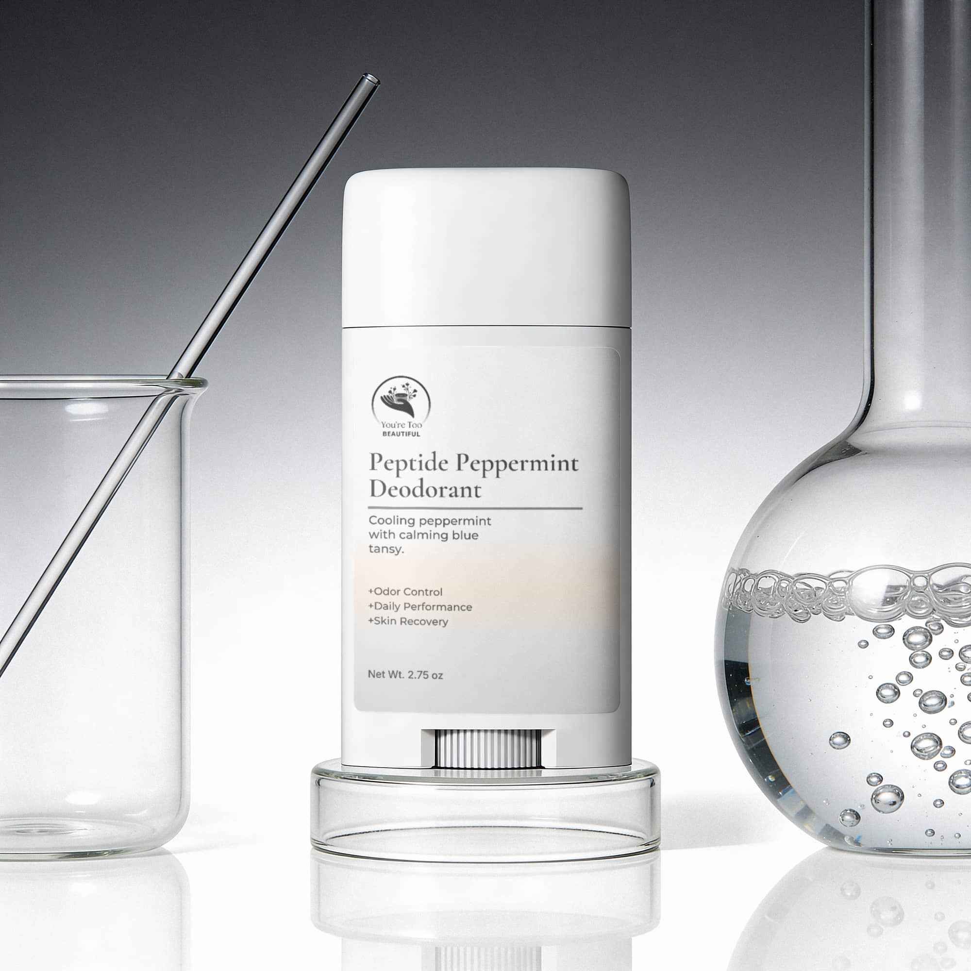 2 Pack Peptide Peppermint Deodorant for Freshness and Comfort