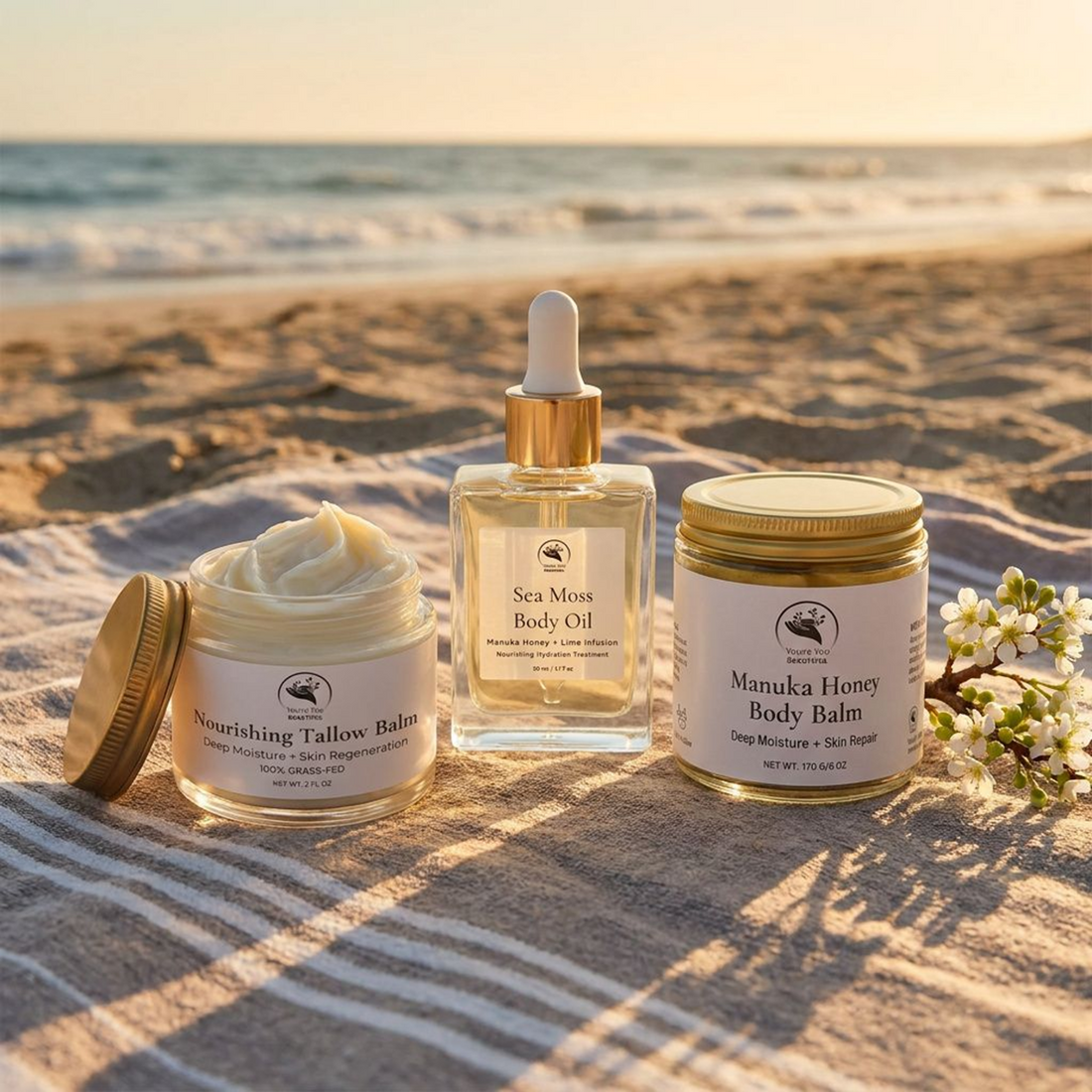 The Body Glow Set | Tallow Balm &amp; Sea Moss Body Oil Bundle