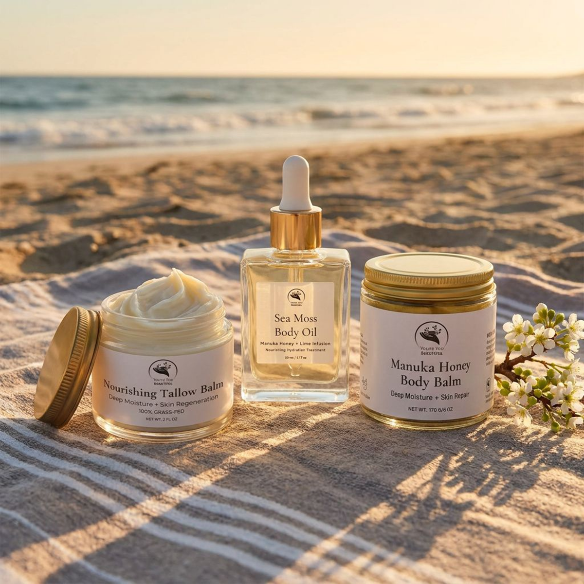 The Body Glow Set | Tallow Balm &amp; Sea Moss Body Oil Bundle