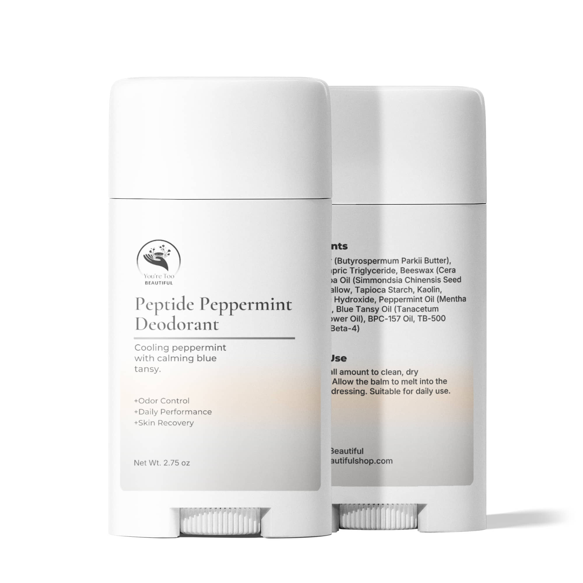 2 Pack Peptide Peppermint Deodorant for Freshness 