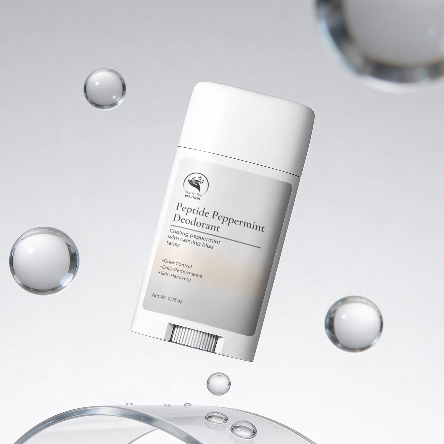 2 Pack Peptide Peppermint Deodorant for Freshness 