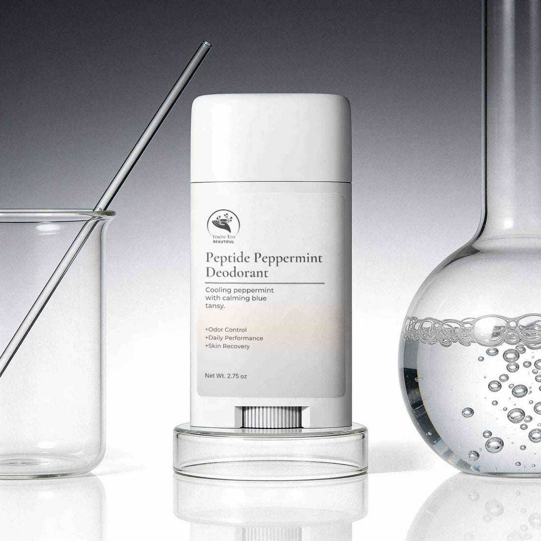 2 Pack Peptide Peppermint Deodorant for Freshness and Comfort