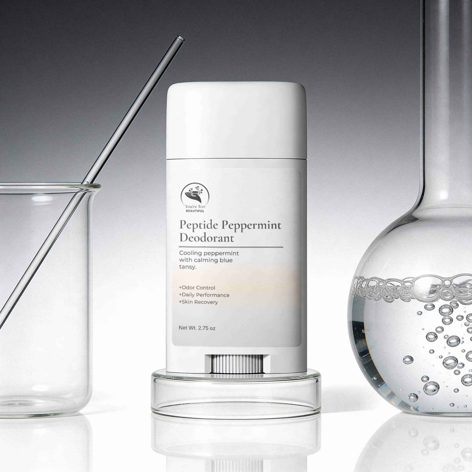 2 Pack Peptide Peppermint Deodorant for Freshness and Comfort