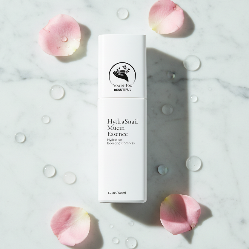 HydraSnail minimalist marble flatlay
